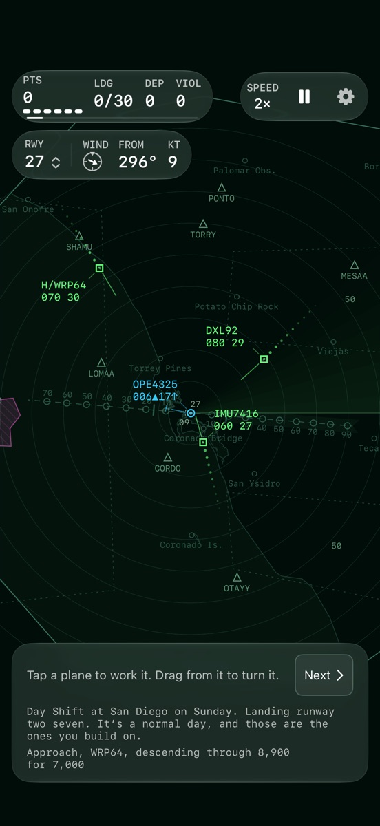 The radar scope over San Diego